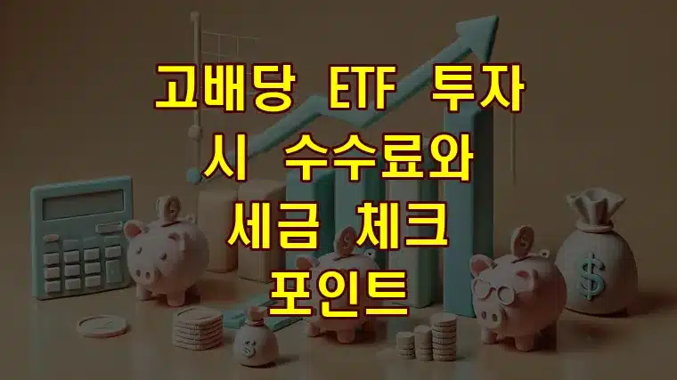 고배당 ETF 투자 시 수수료와 세금 체크 포인트